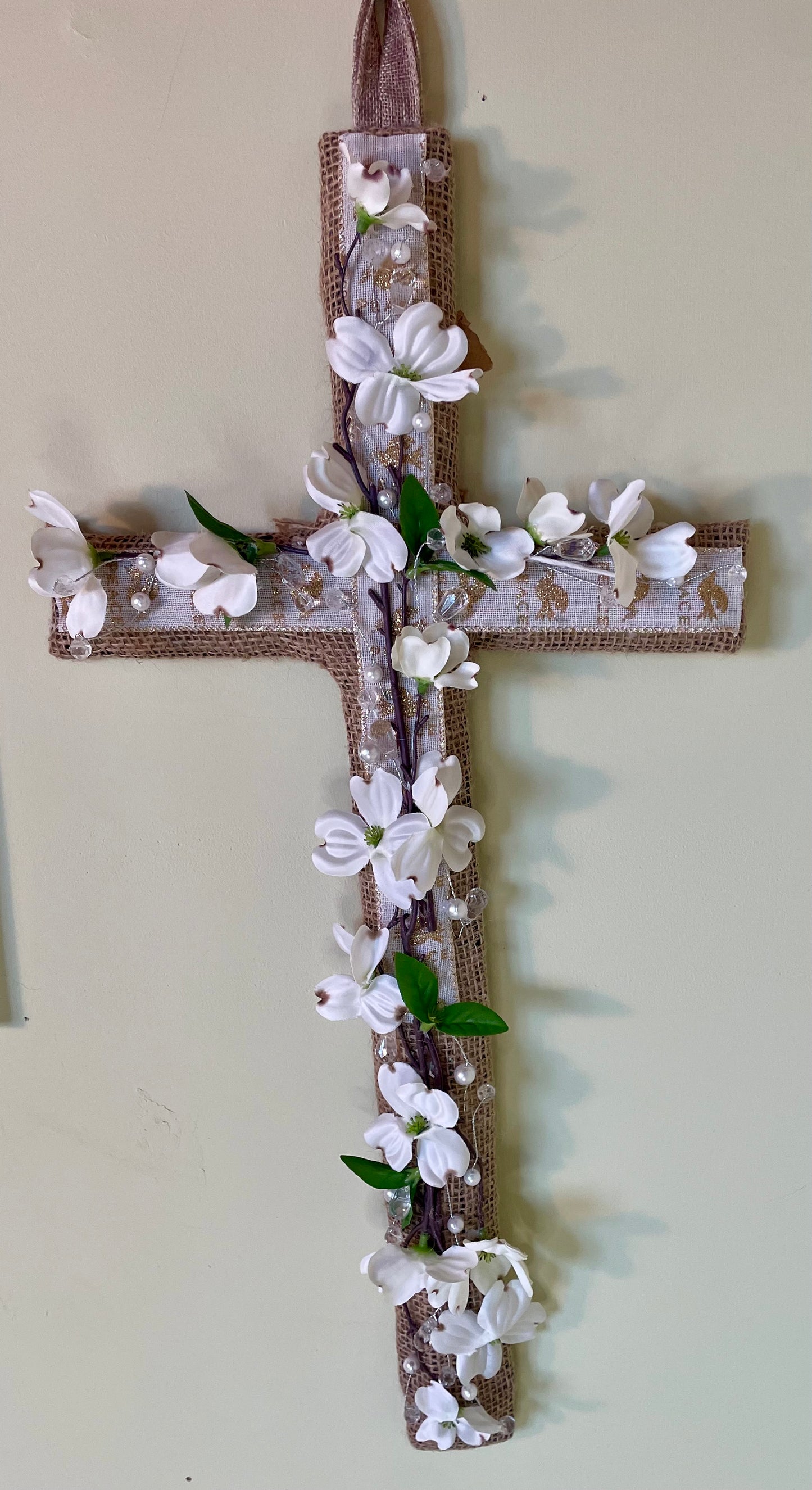 Floral Cross Cemetery Wreath